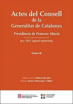 Disponible Ahora Actes del Consell de la Generalitat de Catalunya. Volum Iii