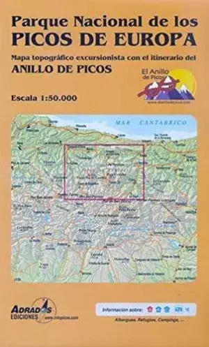 Oferta De Temporada Parque Nacional de los Picos de Europa. Mapa Topográfico Excursionista