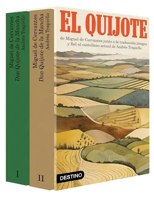 El Quijote (Estuche 2 Vols.) "(Original de Cervantes y traducción íntegra y fiel de Andrés Trapiello al castellano actual)" Precio Económico